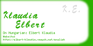 klaudia elbert business card